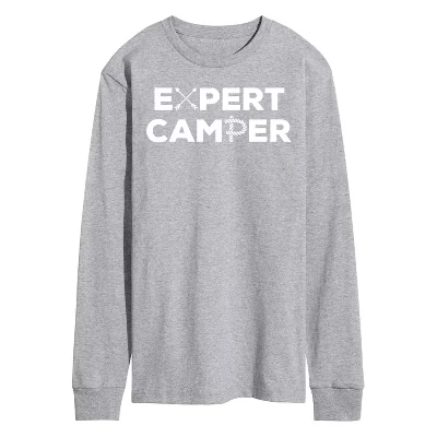 Мужская походная футболка с длинным рукавом и графическим рисунком athletic heather