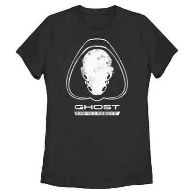 Женская : Футболка с логотипом Thunderbolts Ghost Portrait, черная