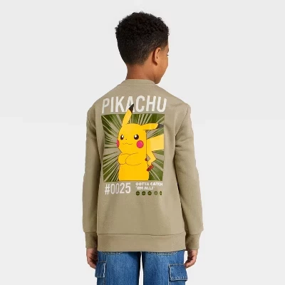 Флисовая толстовка для мальчиков Pokemon Pikachu, зеленая