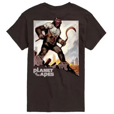 Мужская футболка Planet of the Apes с принтом, коричневая