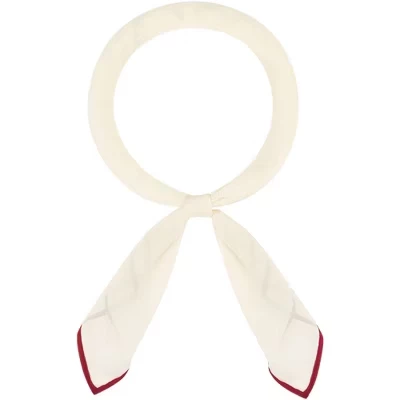 Women's Solid Chiffon Ribbon Square Silky Elegant Neckerchief Handkerchief for Gift Office 1 Pc apricot