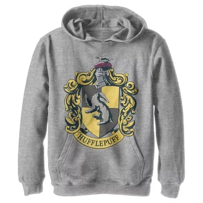 Мальчиковая толстовка Harry Potter Hufflepuff, серый меланж