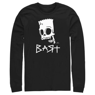Мужской лонгслив The Simpsons Skeleton Bart, черный