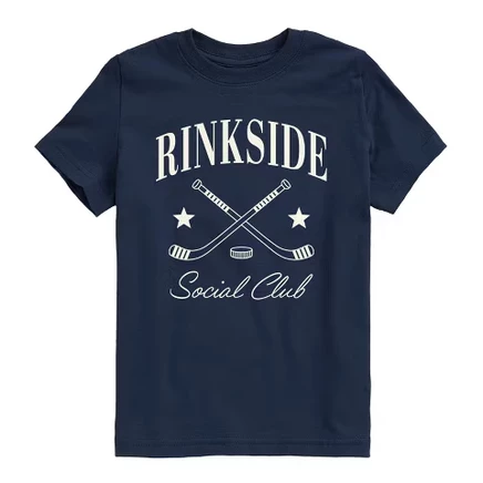 Футболка Rinkside Social Club с коротким рукавом и рисунком темно-синего цвета