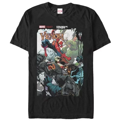 Мужская футболка Marvel «Веном и Человек-паук», черная