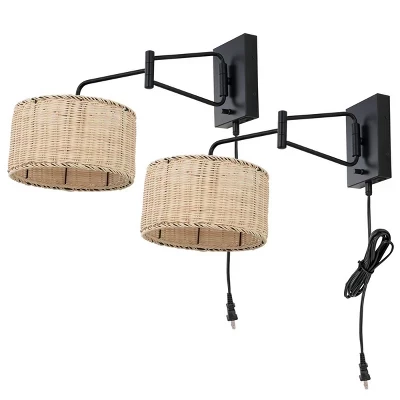 Бра Safavieh Bramley SCN4076, 53 см, 2 шт., черные