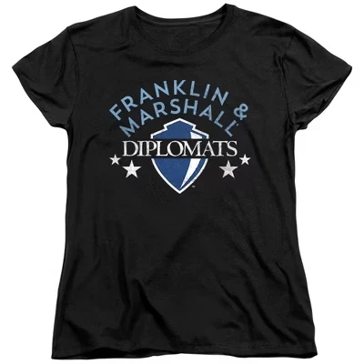 Женская футболка Franklin & Marshall College Diplomats черного цвета
