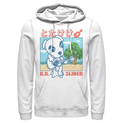 Мужская толстовка с капюшоном K.K. Slider Guitar Pull Over Hoodie белого цвета