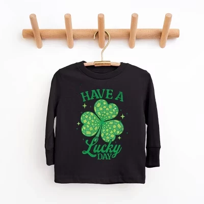 Have A Lucky Day Disco Distressed - Молодежная футболка с длинным рукавом и рисунком черного цвета