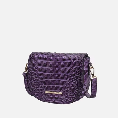Сумка Amalia Crossbody из веганской кожи с тиснением под крокодила Сумка через плечо от Mia K purple