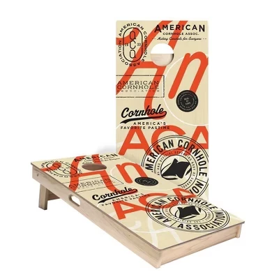 ACA Vintage Cornhole Boards | Включает в себя (2) доски, дополнительные сумки и аксессуары, чехол и подсветку