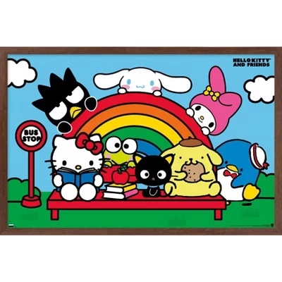 Постер в рамке Trends International Hello Kitty, махагон