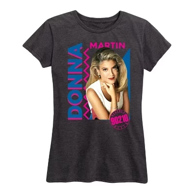 Женская - Beverly Hills 90210 - Футболка Donna Martin с коротким рукавом и графическим рисунком heather charcoal