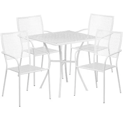 Набор Flash Furniture Oia, стол 71 см и 4 стула, белый