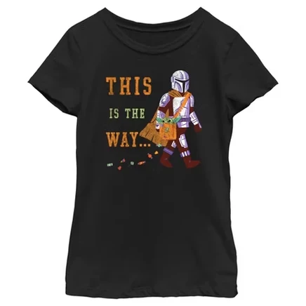 Футболка Girl's The Mandalorian Halloween This is the Way - черная