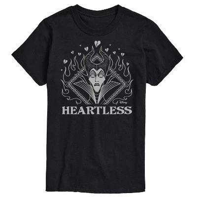 Мужская футболка с коротким рукавом и рисунком Maleficent Heartless, черная