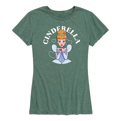 Женская футболка Cinderella Kiss с коротким рукавом и рисунком heather juniper