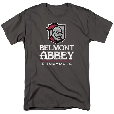 Мужская футболка Belmont Abbey College с официальным логотипом Crusaders, черная