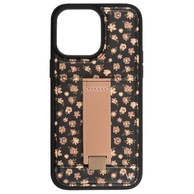 Чехол Walli для iPhone 12 Pro с кошельком и ремешком, цветочный