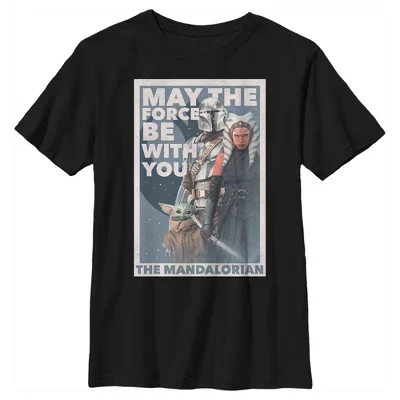 Футболка для мальчиков STAR WARS Мандалорец, черная