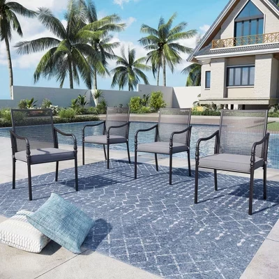 Садовые стулья Captiva Designs с подушками, 4 шт., серые