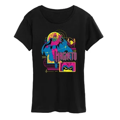 Women's -  - X-Men Magneto Vaporwave Short Sleeve Graphic T-Shirt black