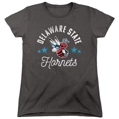 Женская футболка NCAA Delaware State Hornets, угольная
