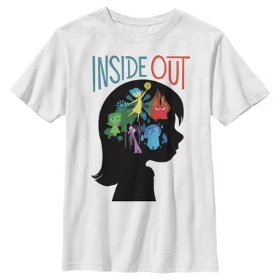 Футболка для мальчиков Inside Out Riley Head, белая
