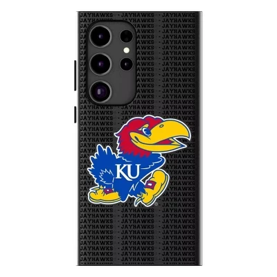 NCAA Big 12 Universities Текстовый фон, совместимый с MagSafe Чехол для мобильного телефона Samsung Galaxy kansas jayhawks