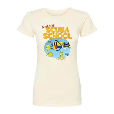 Женская приталенная футболка Pete's Scuba School с графическим рисунком natural