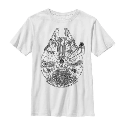 Футболка для мальчиков Star Wars «Тысячелетний сокол», белая