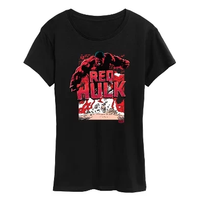 Женская футболка Marvel Angry Red Hulk, черная