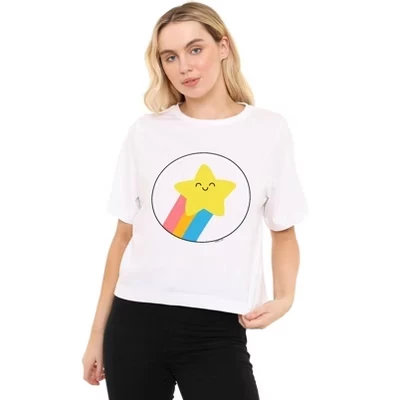 Женская : Unlock The Magic Perfect Panda Belly Укороченная футболка свободного кроя белого цвета