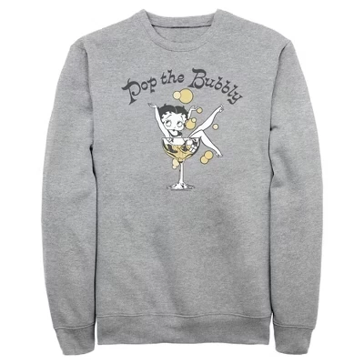 Мужская новогодняя толстовка в стиле ретро Pop the Bubbly's athletic heather