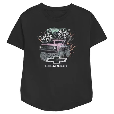 Женская футболка General Motors Pastel Trucks черного цвета с принтом 
