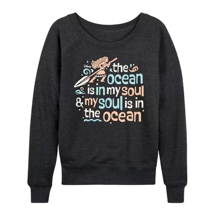 Женский лонгслив Moana Ocean In My Soul, угольный