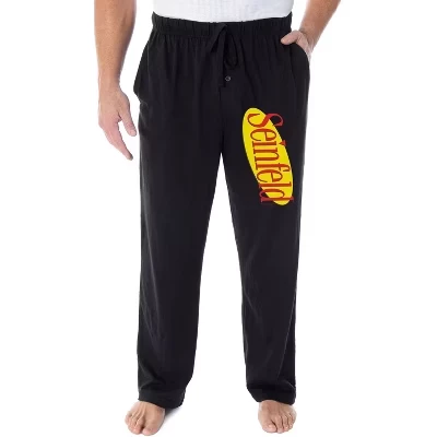 Мужские пижамные брюки Seinfeld Classic Logo, черные