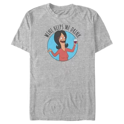 Мужская футболка Linda Wine Helps athletic heather