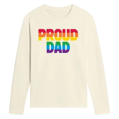 Мужская футболка с длинным рукавом Proud Dad с графическим рисунком natural