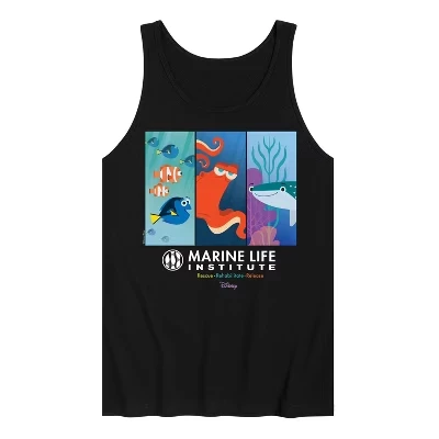 Мужская майка с рисунком Marine Life Institute, черная