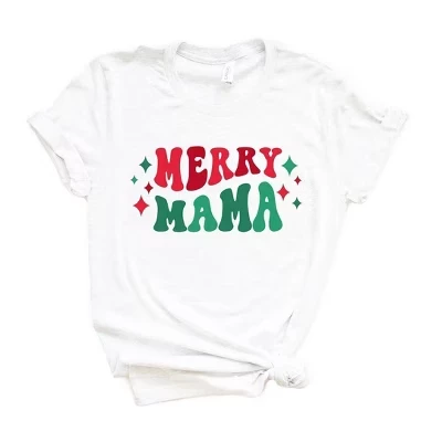 Женская футболка с коротким рукавом и рисунком Merry Mama Stars, белая