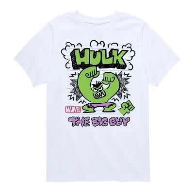 Hulk The Big Guy Short Sleeve Graphic T-Shirt white