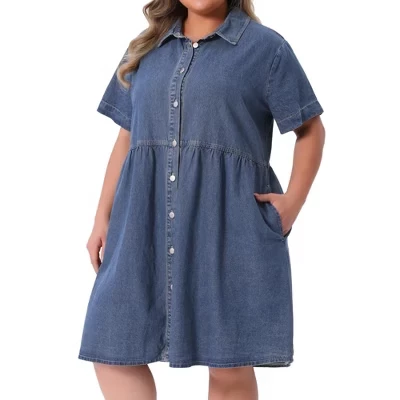 Женское джинсовое платье INSPIRE CHIC, серое