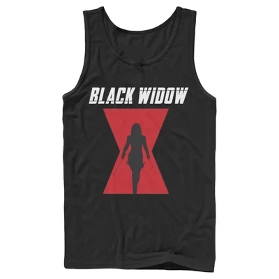 Мужская майка Black Widow силуэта песочные часы, черная