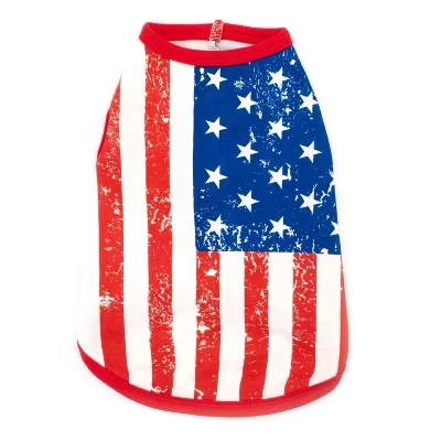 Футболка для собак The Worthy Dog Vintage Flag, цветная