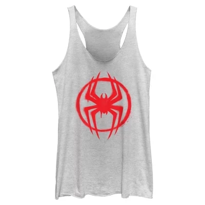 Женская майка Spider-Man с красным логотипом, белая