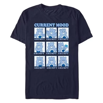Men's  Grumpu Current Mood Portraits T-Shirt navy blue