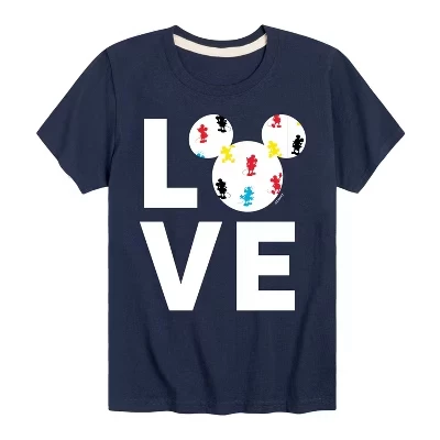 Mickey Love Fill Short Sleeve Graphic T-Shirt blue (2)