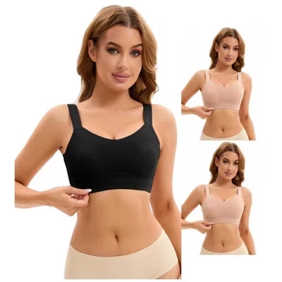 Женские бюстгальтеры INSPIRE CHIC, 3 шт., черно-бежевые