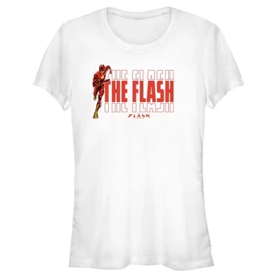 Женская футболка с логотипом Flash Speedster Barry Allen для юниоров белого цвета
